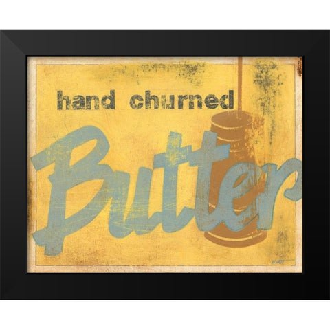Butter Black Modern Wood Framed Art Print by Wyatt Jr., Norman