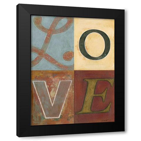 Love Black Modern Wood Framed Art Print with Double Matting by Wyatt Jr., Norman