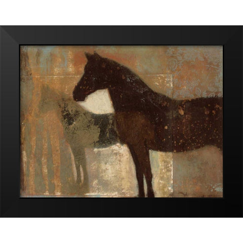 Weathered Equine II Black Modern Wood Framed Art Print by Wyatt Jr., Norman