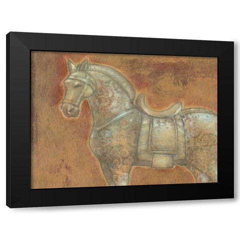 Tang Horse II Black Modern Wood Framed Art Print with Double Matting by Wyatt Jr., Norman