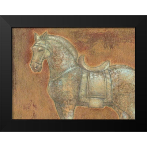 Tang Horse II Black Modern Wood Framed Art Print by Wyatt Jr., Norman