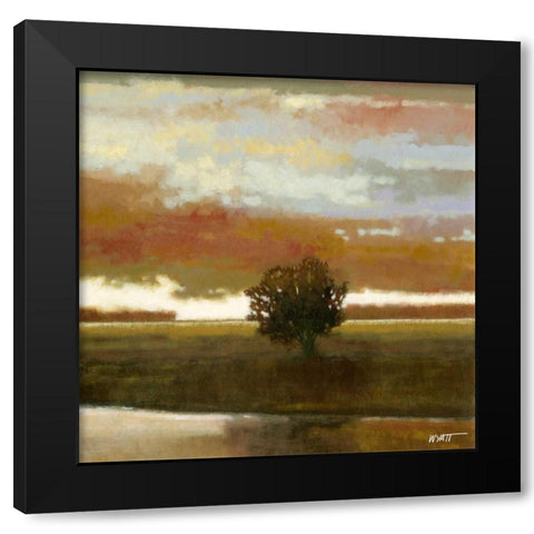 Painted Sky I Black Modern Wood Framed Art Print with Double Matting by Wyatt Jr., Norman