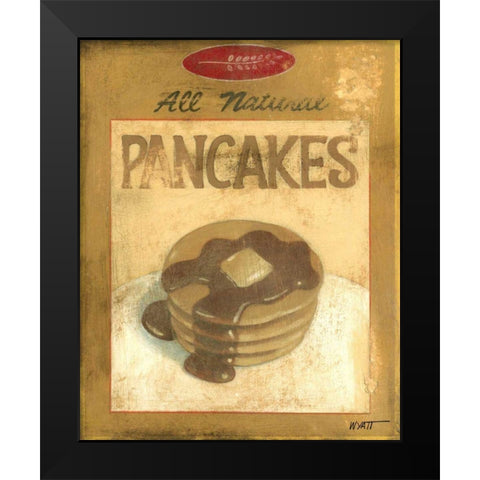 Pancake Mix Black Modern Wood Framed Art Print by Wyatt Jr., Norman