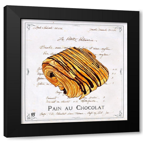 Pain au Chocolat Black Modern Wood Framed Art Print with Double Matting by Joyner, Ginny