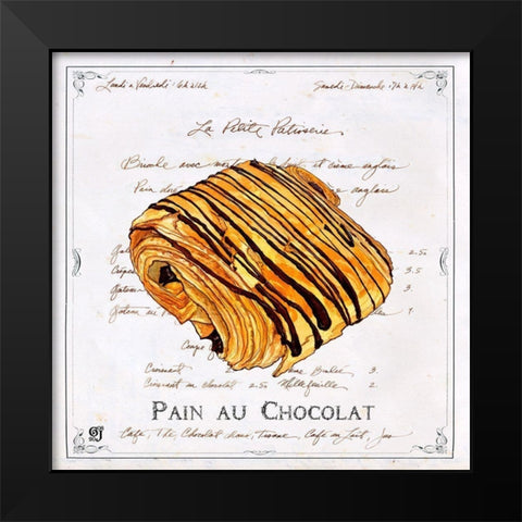 Pain au Chocolat Black Modern Wood Framed Art Print by Joyner, Ginny