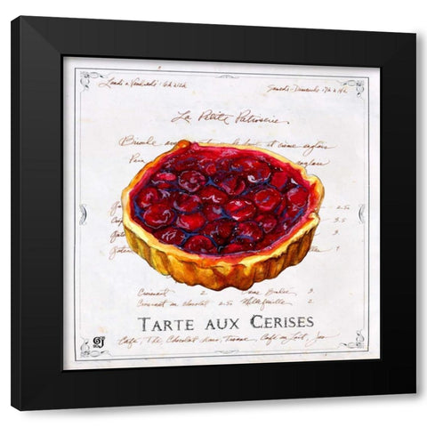 Tarte aux Cerises Black Modern Wood Framed Art Print by Joyner, Ginny