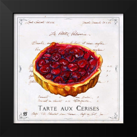 Tarte aux Cerises Black Modern Wood Framed Art Print by Joyner, Ginny