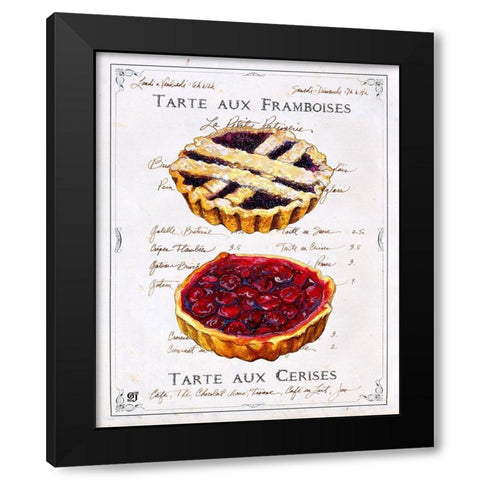 Tartes aux Cerises et Framboises Black Modern Wood Framed Art Print by Joyner, Ginny