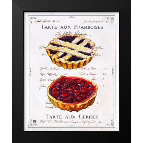 Tartes aux Cerises et Framboises Black Modern Wood Framed Art Print by Joyner, Ginny