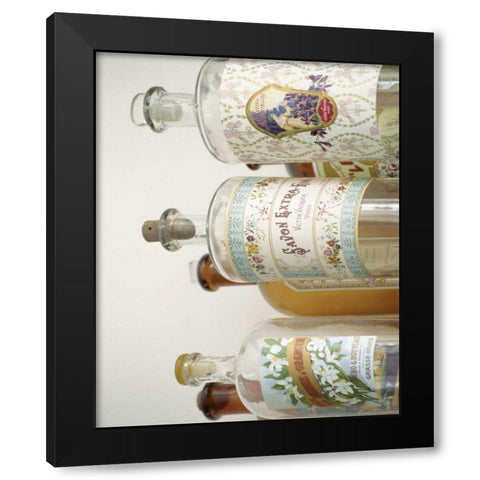 French Perfume Bottles I Black Modern Wood Framed Art Print by Gray, Madelaine