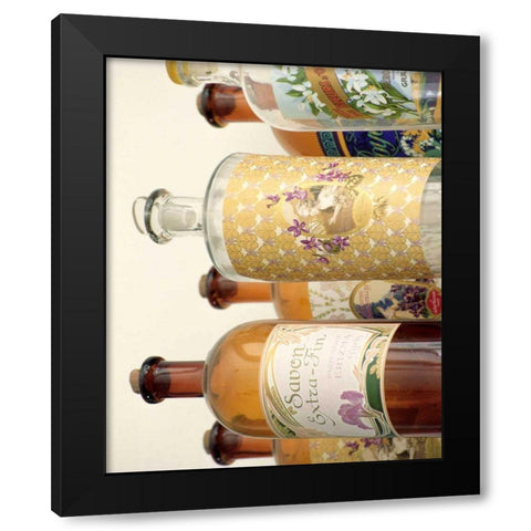 French Perfume Bottles II Black Modern Wood Framed Art Print with Double Matting by Gray, Madelaine
