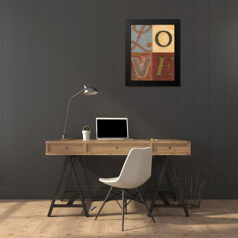 Love Black Modern Wood Framed Art Print by Wyatt Jr., Norman