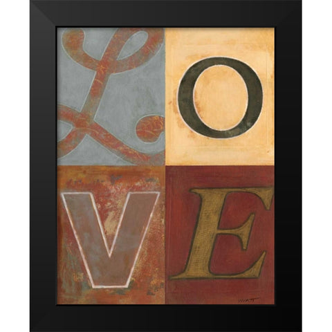 Love Black Modern Wood Framed Art Print by Wyatt Jr., Norman