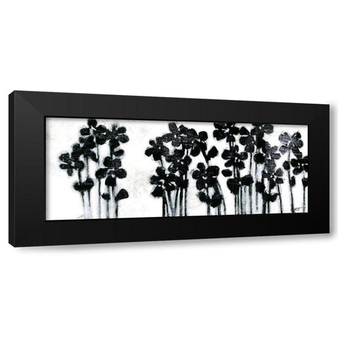 Black Flowers on White I Black Modern Wood Framed Art Print with Double Matting by Wyatt Jr., Norman