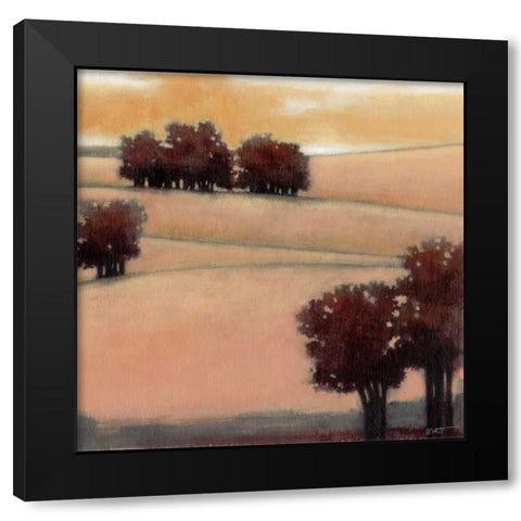 Blushing Hills I Black Modern Wood Framed Art Print by Wyatt Jr., Norman