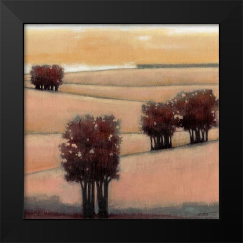 Blushing Hills II Black Modern Wood Framed Art Print by Wyatt Jr., Norman