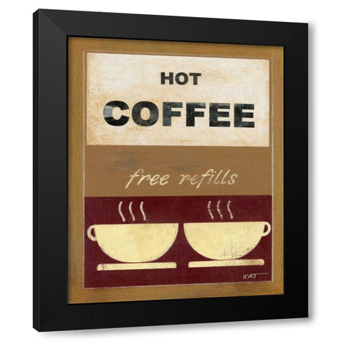 Hot Coffee II Black Modern Wood Framed Art Print by Wyatt Jr., Norman