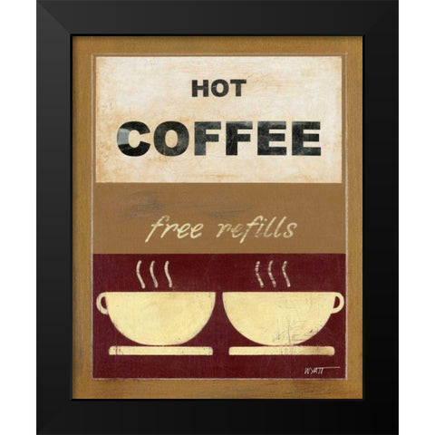 Hot Coffee II Black Modern Wood Framed Art Print by Wyatt Jr., Norman