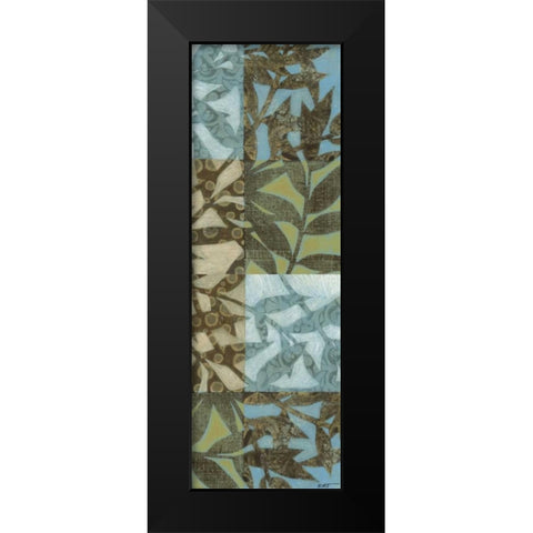 Swaying Fronds Panel I Black Modern Wood Framed Art Print by Wyatt Jr., Norman