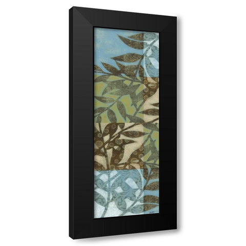 Swaying Fronds Panel II Black Modern Wood Framed Art Print with Double Matting by Wyatt Jr., Norman