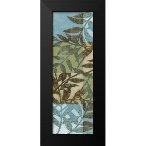 Swaying Fronds Panel II Black Modern Wood Framed Art Print by Wyatt Jr., Norman