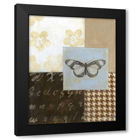 Chic Butterfly I Black Modern Wood Framed Art Print by Wyatt Jr., Norman