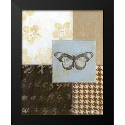 Chic Butterfly I Black Modern Wood Framed Art Print by Wyatt Jr., Norman