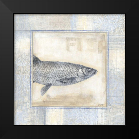 Driftwood Memories I Black Modern Wood Framed Art Print by Wyatt Jr., Norman