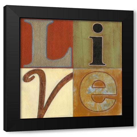Live a Lot Black Modern Wood Framed Art Print with Double Matting by Wyatt Jr., Norman