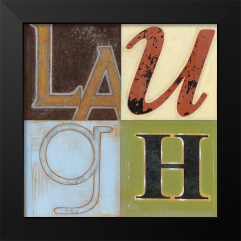 Laugh a Lot Black Modern Wood Framed Art Print by Wyatt Jr., Norman