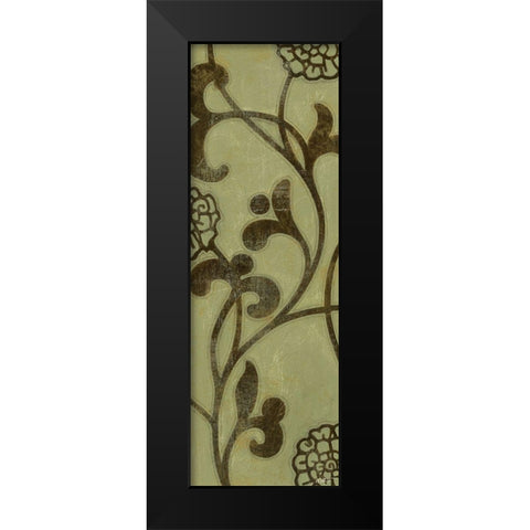 Flowering Vine I Black Modern Wood Framed Art Print by Wyatt Jr., Norman