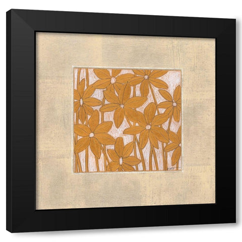 Metallic Petals I Black Modern Wood Framed Art Print by Wyatt Jr., Norman