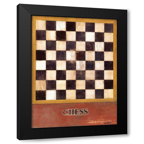 Chess  Black Modern Wood Framed Art Print by Wyatt Jr., Norman