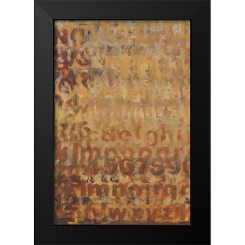 Earthen Language I Black Modern Wood Framed Art Print by Wyatt Jr., Norman
