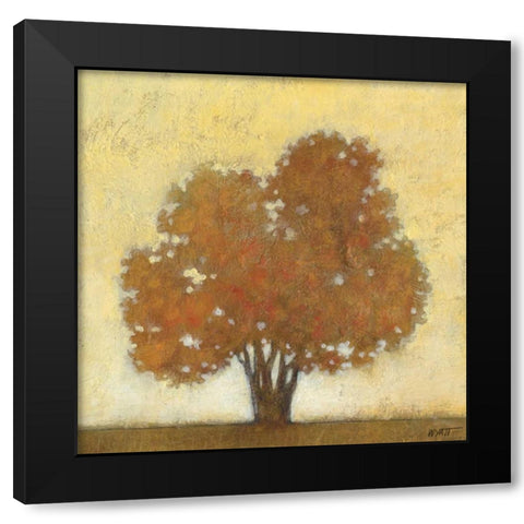 Autumn Morning Black Modern Wood Framed Art Print by Wyatt Jr., Norman
