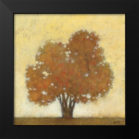 Autumn Morning Black Modern Wood Framed Art Print by Wyatt Jr., Norman