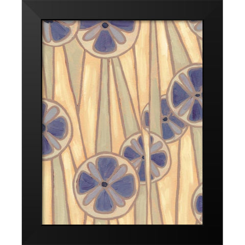 Lavender Reeds II Black Modern Wood Framed Art Print by Deans, Karen