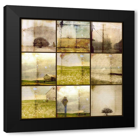 The Underlayers of My Town Black Modern Wood Framed Art Print by Blixt, Ingrid