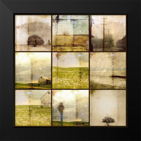 The Underlayers of My Town Black Modern Wood Framed Art Print by Blixt, Ingrid