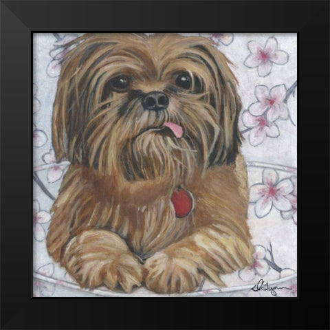 Dlynns Dogs - Cody Black Modern Wood Framed Art Print by Roll, Dlynn