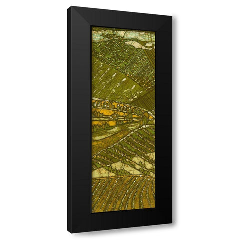 Vineyard Batik I Black Modern Wood Framed Art Print with Double Matting by Davis, Andrea