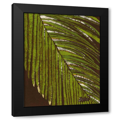 Batik Frond II Black Modern Wood Framed Art Print by Davis, Andrea