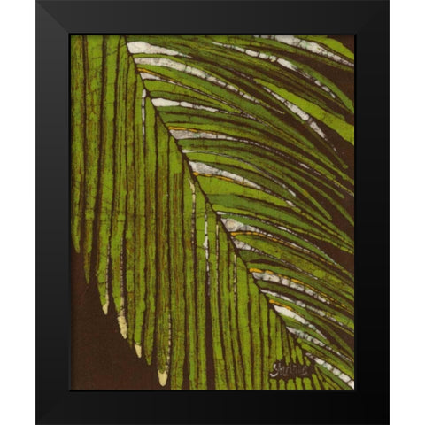Batik Frond II Black Modern Wood Framed Art Print by Davis, Andrea