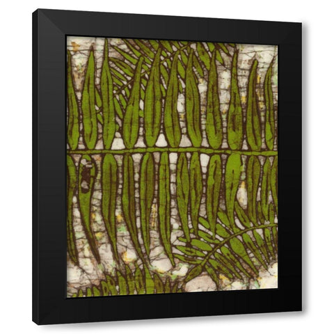 Batik Frond III Black Modern Wood Framed Art Print by Davis, Andrea