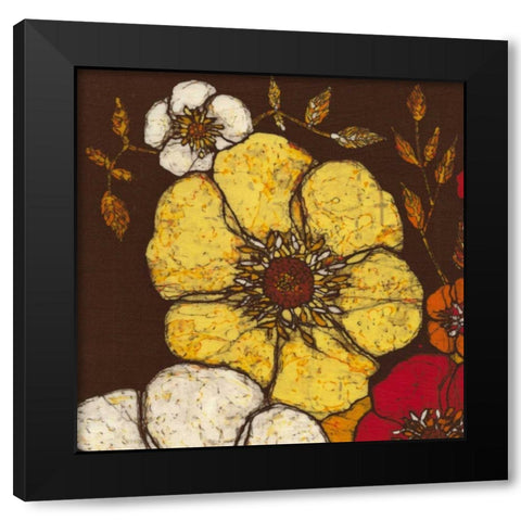 Fire Bloom I Black Modern Wood Framed Art Print with Double Matting by Davis, Andrea