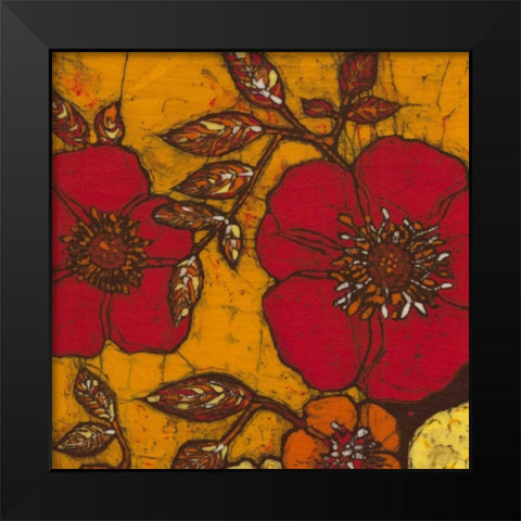 Fire Bloom II Black Modern Wood Framed Art Print by Davis, Andrea