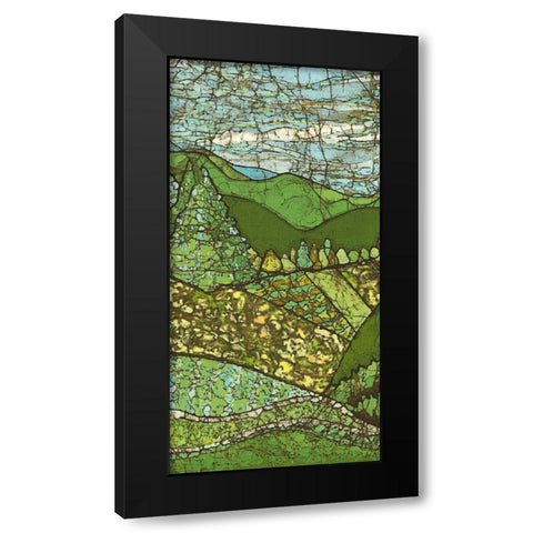 Green Landscape I Black Modern Wood Framed Art Print by Davis, Andrea