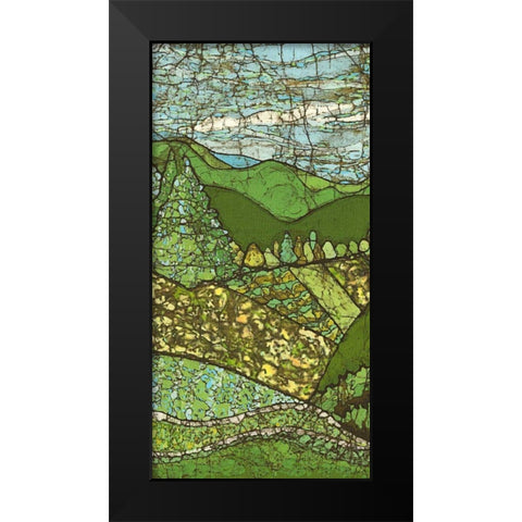 Green Landscape I Black Modern Wood Framed Art Print by Davis, Andrea