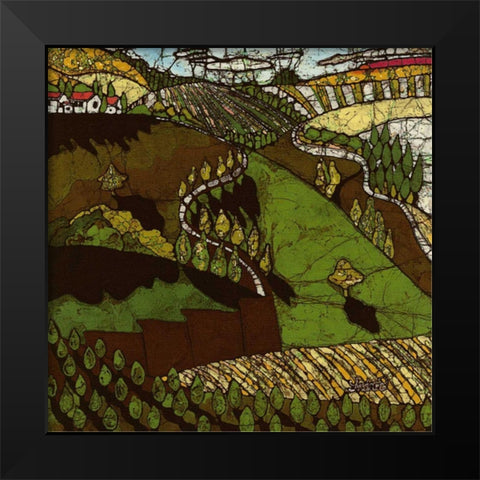 Cypress Road Black Modern Wood Framed Art Print by Davis, Andrea