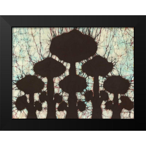 Batik Hedges II Black Modern Wood Framed Art Print by Davis, Andrea